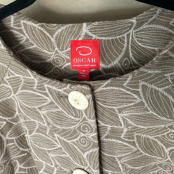 NWT Oscar de la Renta cropped jacquard coat - Picture 8 of 16